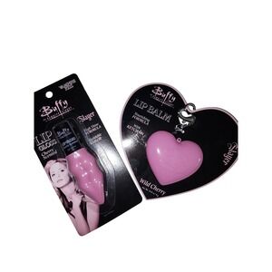Buffy the Vampire Slayer Lip Gloss and Wild Cherry Lip Balm Keychain Set New